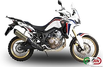 Honda Africa Twin 1000 Exan Exhaust Silencer OVAL X-BLACK Stainless Steel New