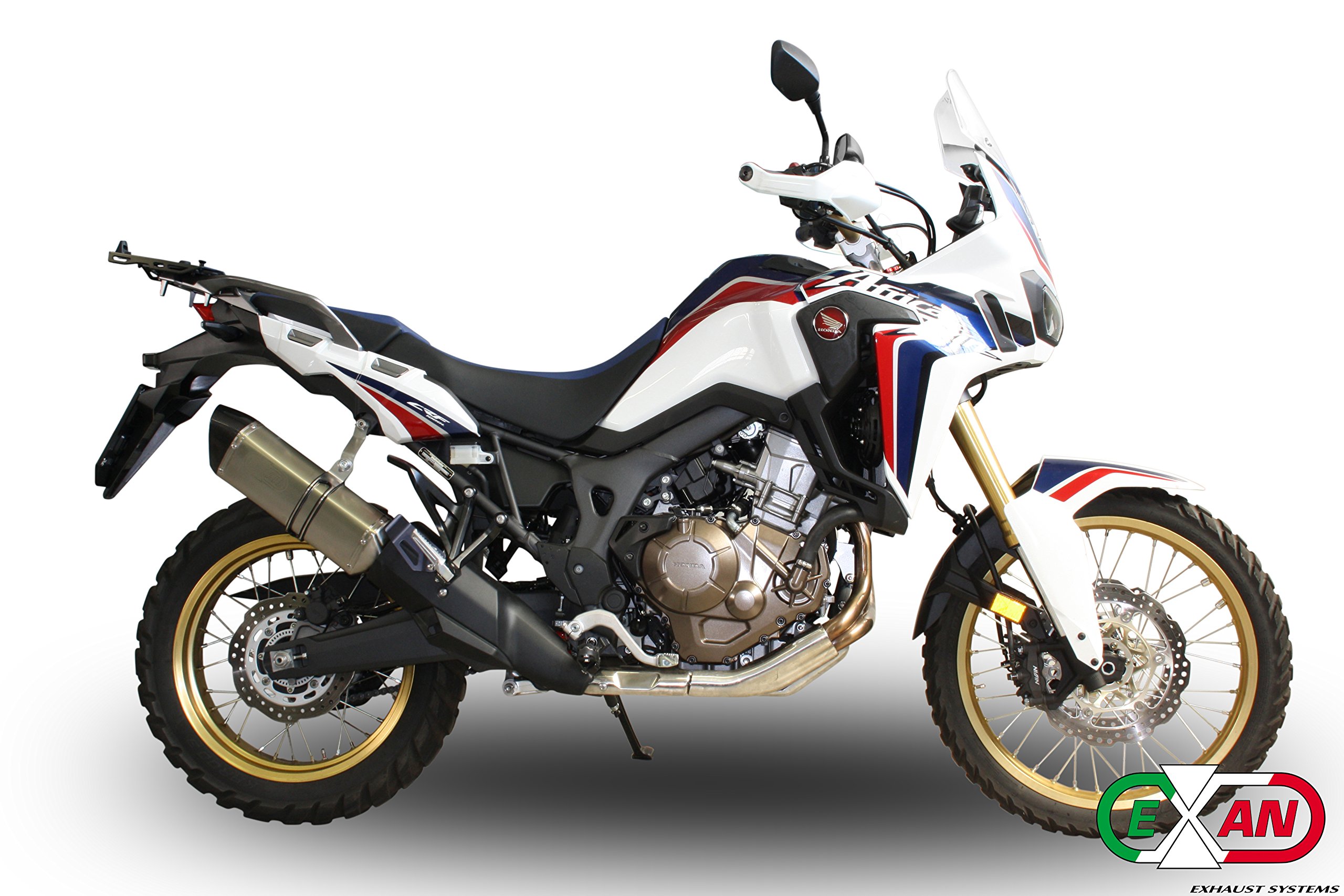 Honda Africa Twin 1000 Exan Exhaust Silencer OVAL X-BLACK Stainless Steel New