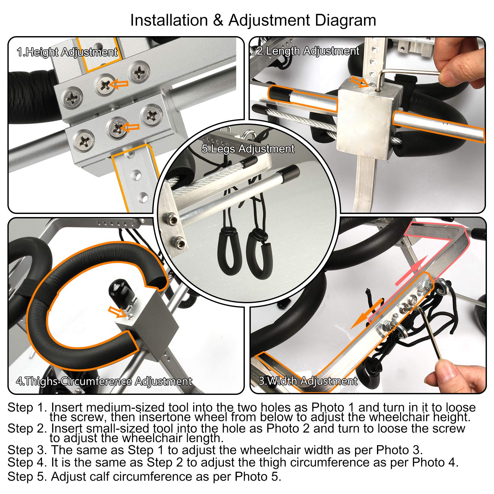 Silla de ruedas ajustable de acero inoxidable de 2 ruedas para perros pequeños, ideal para rehabilitación de patas traseras, soporte para perros mayores y discapacitados, ayuda de movilidad | Ideal para rehabilitación de patas traseras, apoyo para perros