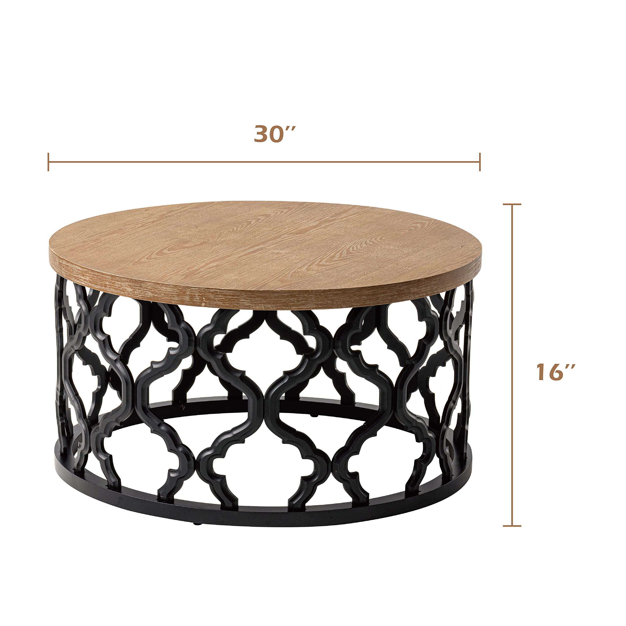 Snapklik.com : COZAYH Rustic Farmhouse Coffee Table, Distressed Wood ...