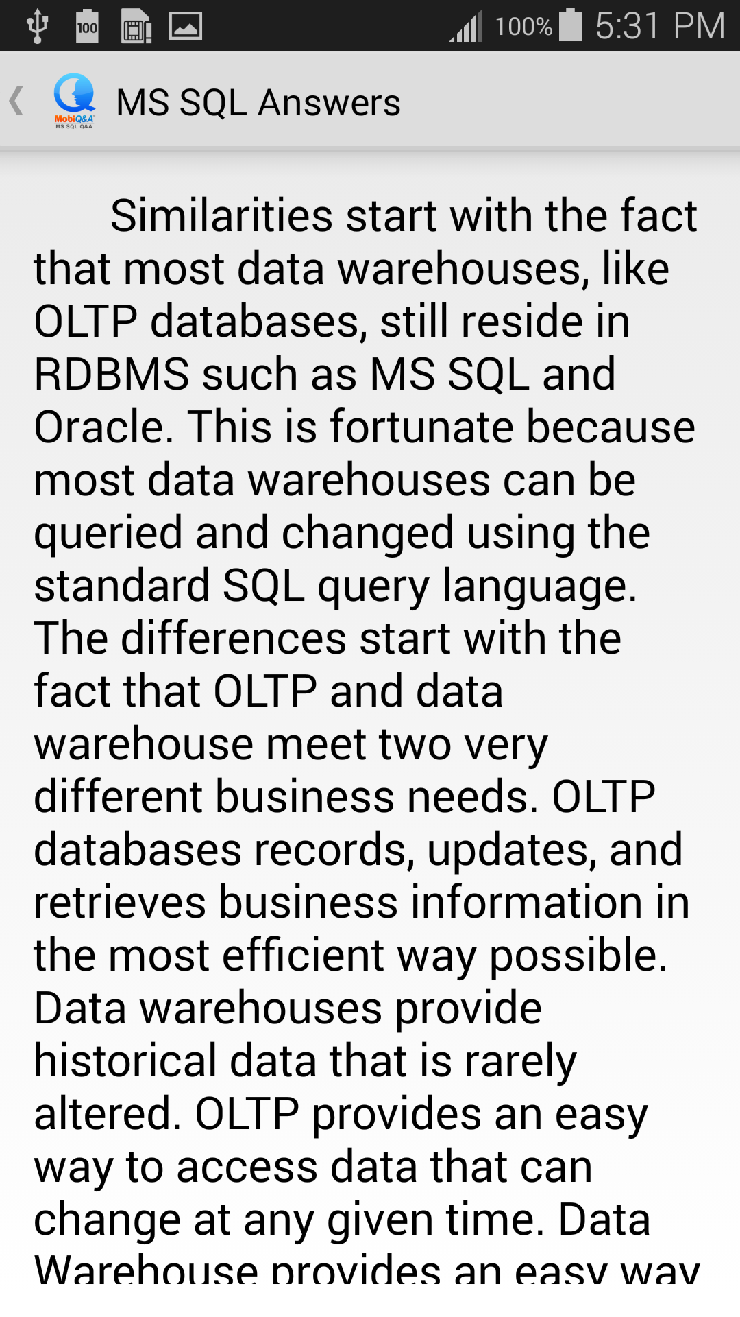 MS SQL Q&A - App on Amazon Appstore