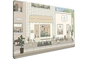 Cute Anime Desk Mat: Kawaii Bunny and Bear Japanese Decor