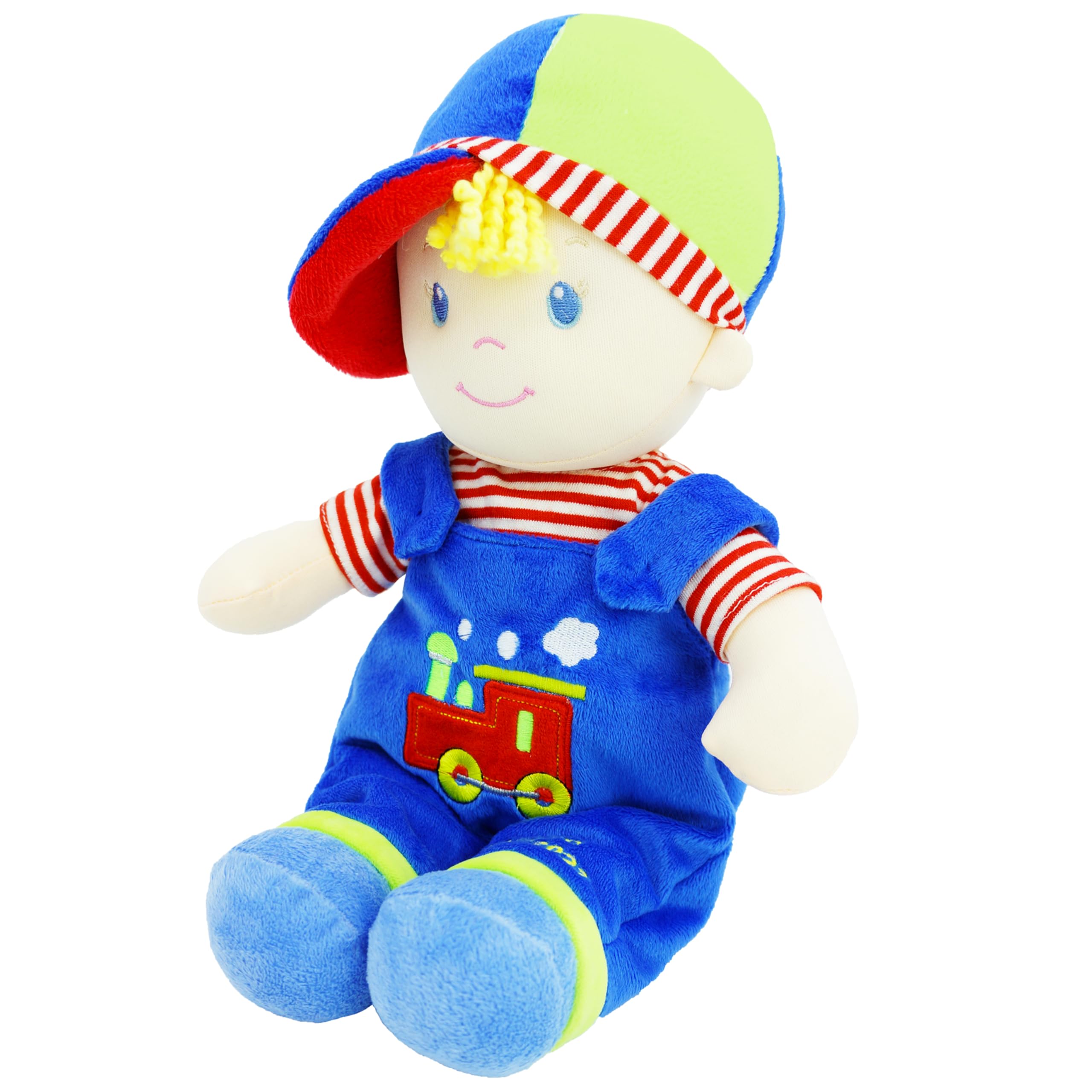 Lullaberry 35cm Soft Dolly Ben, Stuffed Soft Baby Boy Doll for Birth and Up, Blue Outfit - Image 2