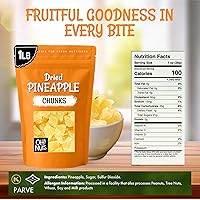 Vista 2 de Oh! Nuts Trozos de piña seca - Piña seca - Fruta seca de piña - 1 libra - Fruta deshidratada con menos azúcar añadido