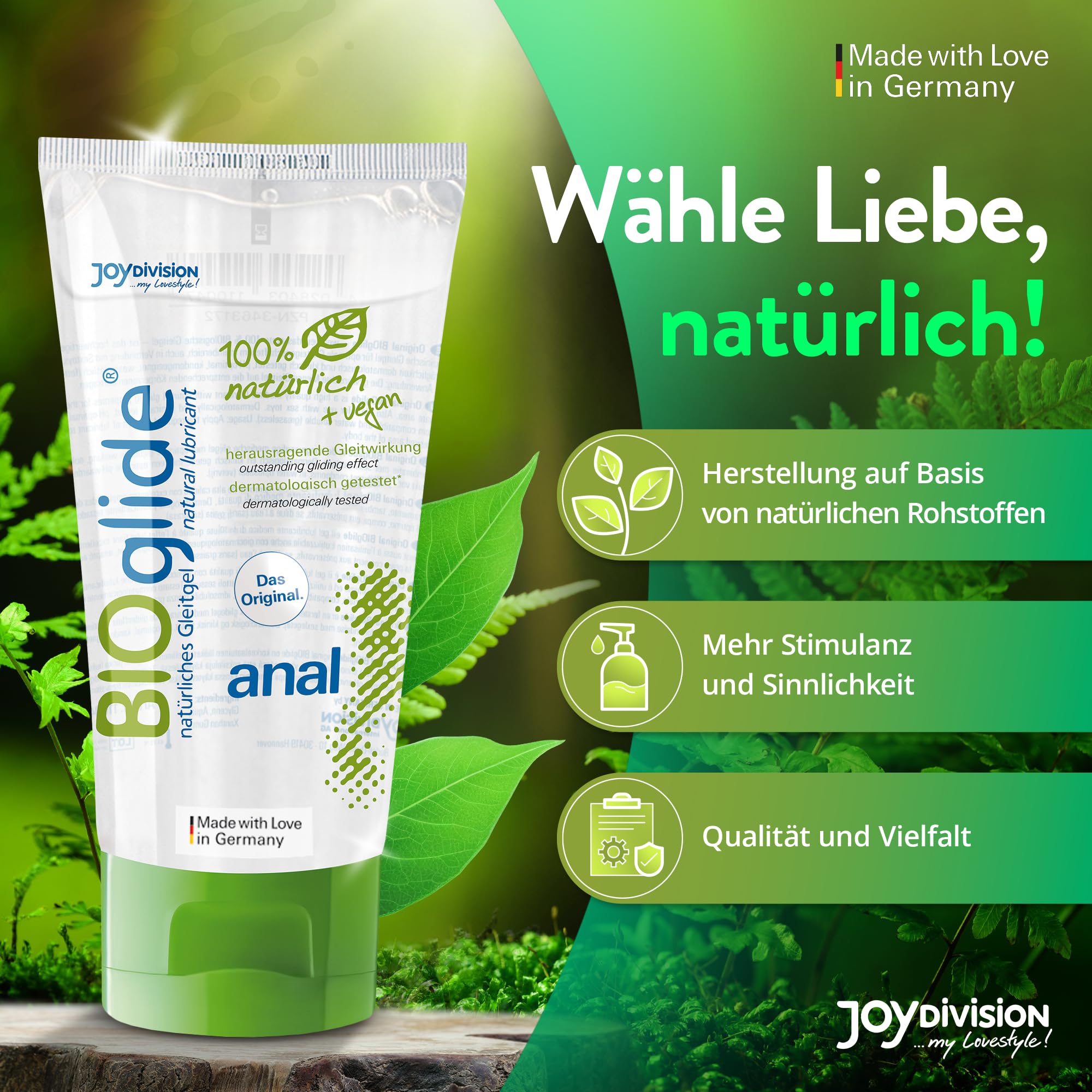 BIOglide Anal 80ml  100% natrliches, veganes Gleitgel