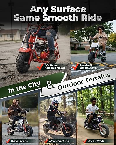 Miniatura 3 de FRP Minibike - Kit de suspensión para mini horquilla delantera, color rojo, compatible con Monster Mega Moto MMB80 MMB105 80cc 105cc Motovox MBX10