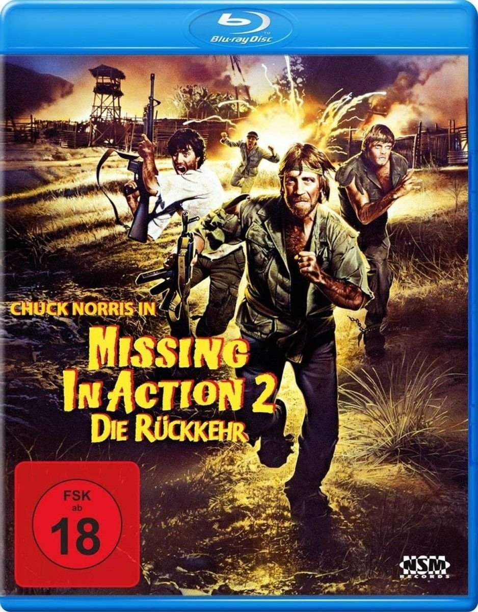Missing in Action 2 Blu-ray película bélica retro en disco óptico original para cinéfilos