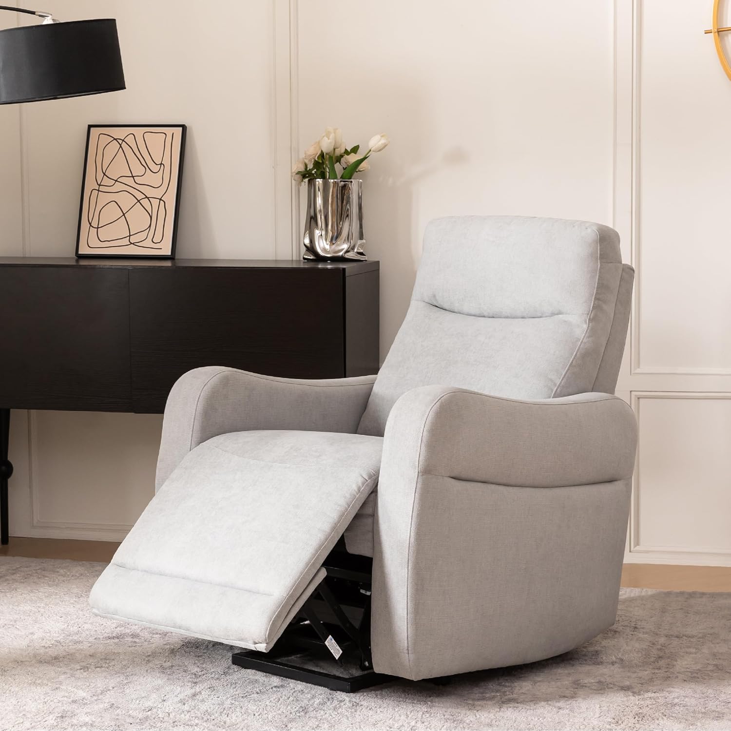 CH CHARME HOUSE Recliner Chair, Pocket Spring and Foam Seating Structure, Adjustable Modern Sofa Chair, Comfort with Reclinable Seat Backrest for a Nap, Space-Saving