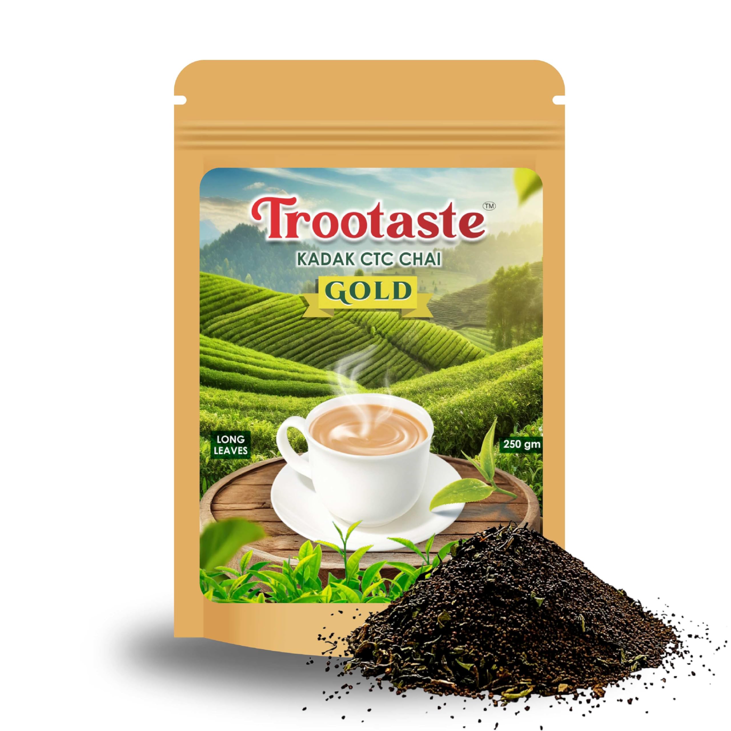 Trootaste Gold Assam Tea | With 10% Aromatic Long Leaves | Rich ...