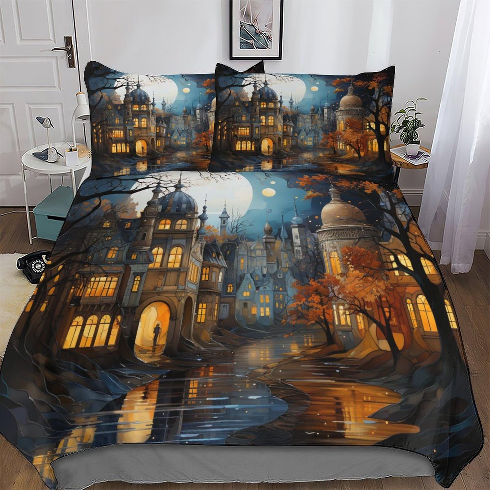 Fermeture éclair double sur cette housse de couette architecture 200x200