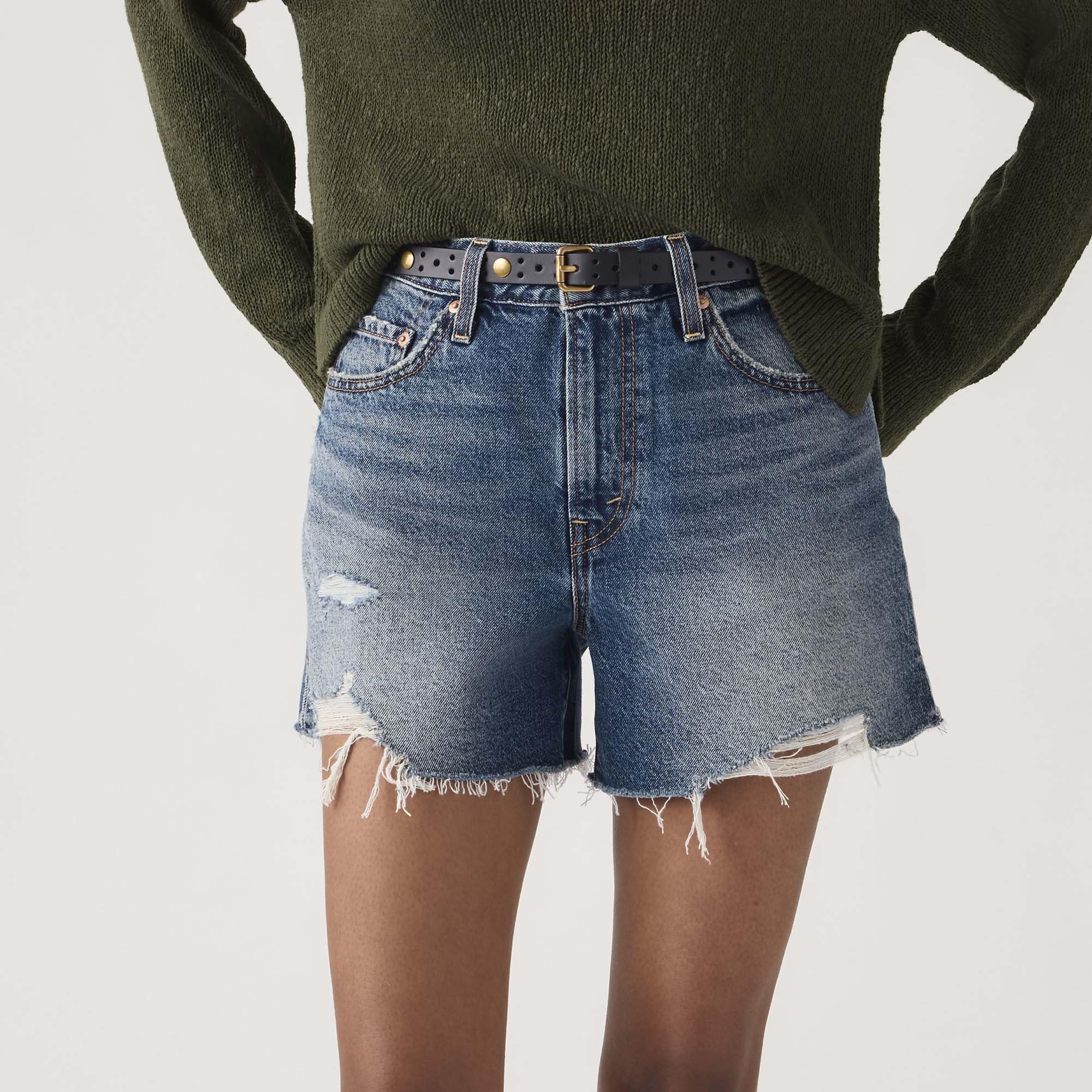 Levi's Ribcage A-Line Short - Pantalón Corto para Mujer (26 W)