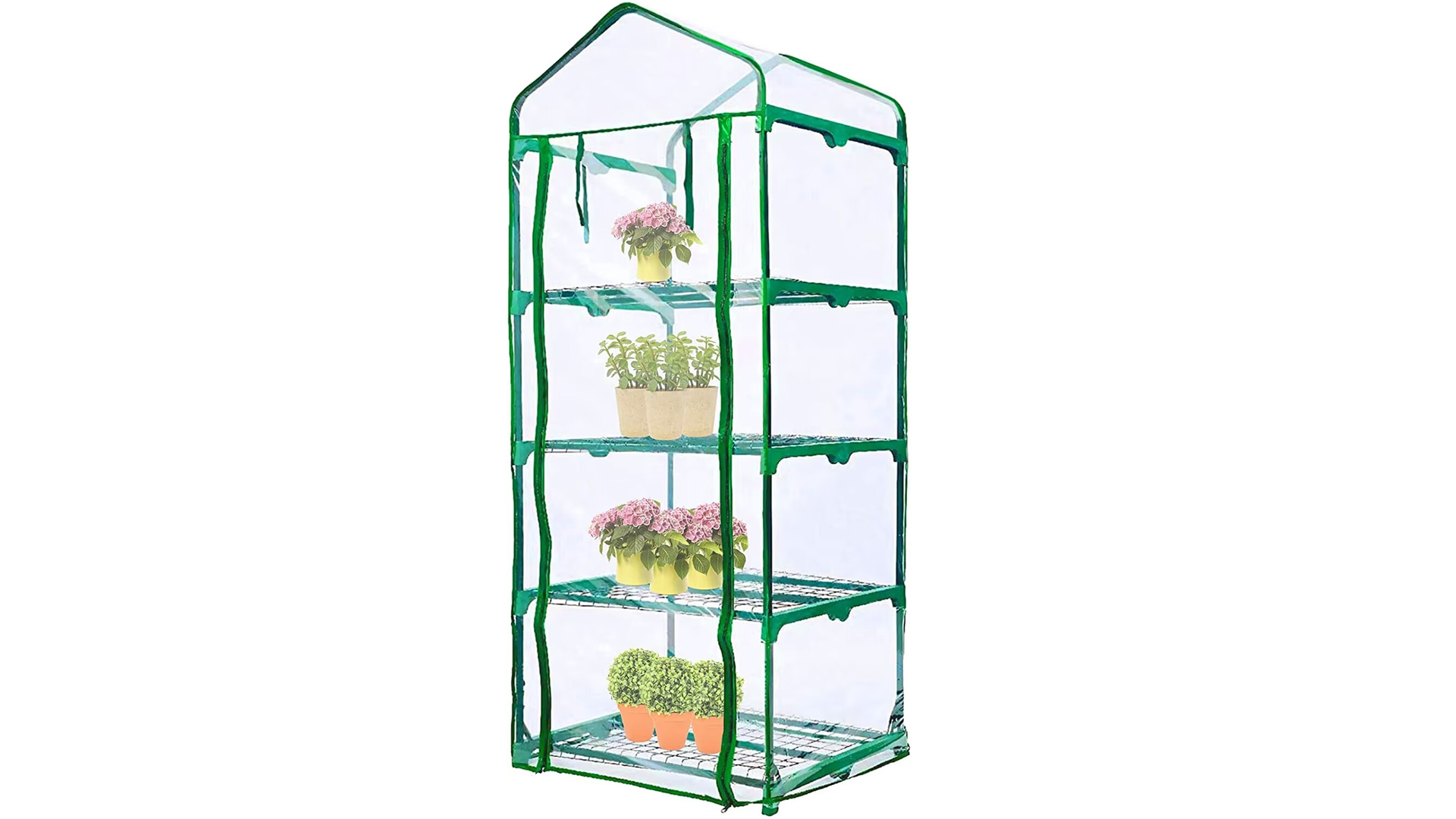 Amazon.com : SHANGXING 4 Tier Roll-Up Zipper Door Greenhouse