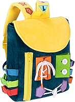 Vista 1 de Busy Board - Mochila para niños pequeños con hebillas y juguetes de actividades de aprendizaje, desarrolla habilidades motoras finas y habilidades