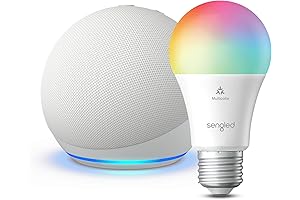 Echo Dot (5th Gen) with Sengled Smart Color Bulb | Smart Speaker...