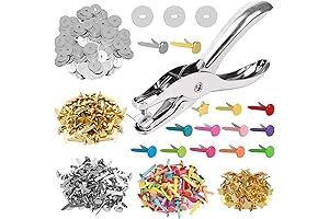 200 Pieces Brads, Brads Paper Fasteners, Multi Color Paper Brads for Craft