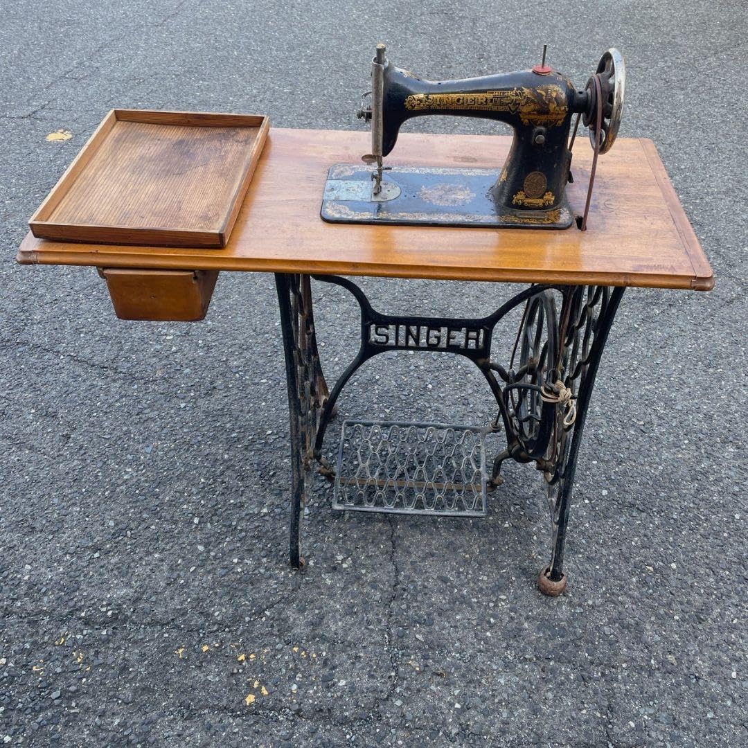 みゆ　手動アンティークミシン No.720 SINGER 31K20 シンガー製 工業用本縫い足踏みミシン