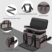 Vista 4 de YOREPEK 2 Layer Soft Carrying Case Compatible for PS5, PS4, PS4 Pro, Large Travel Cases for Game Console, Controller, Discs, Laptop, Tablet, Headset