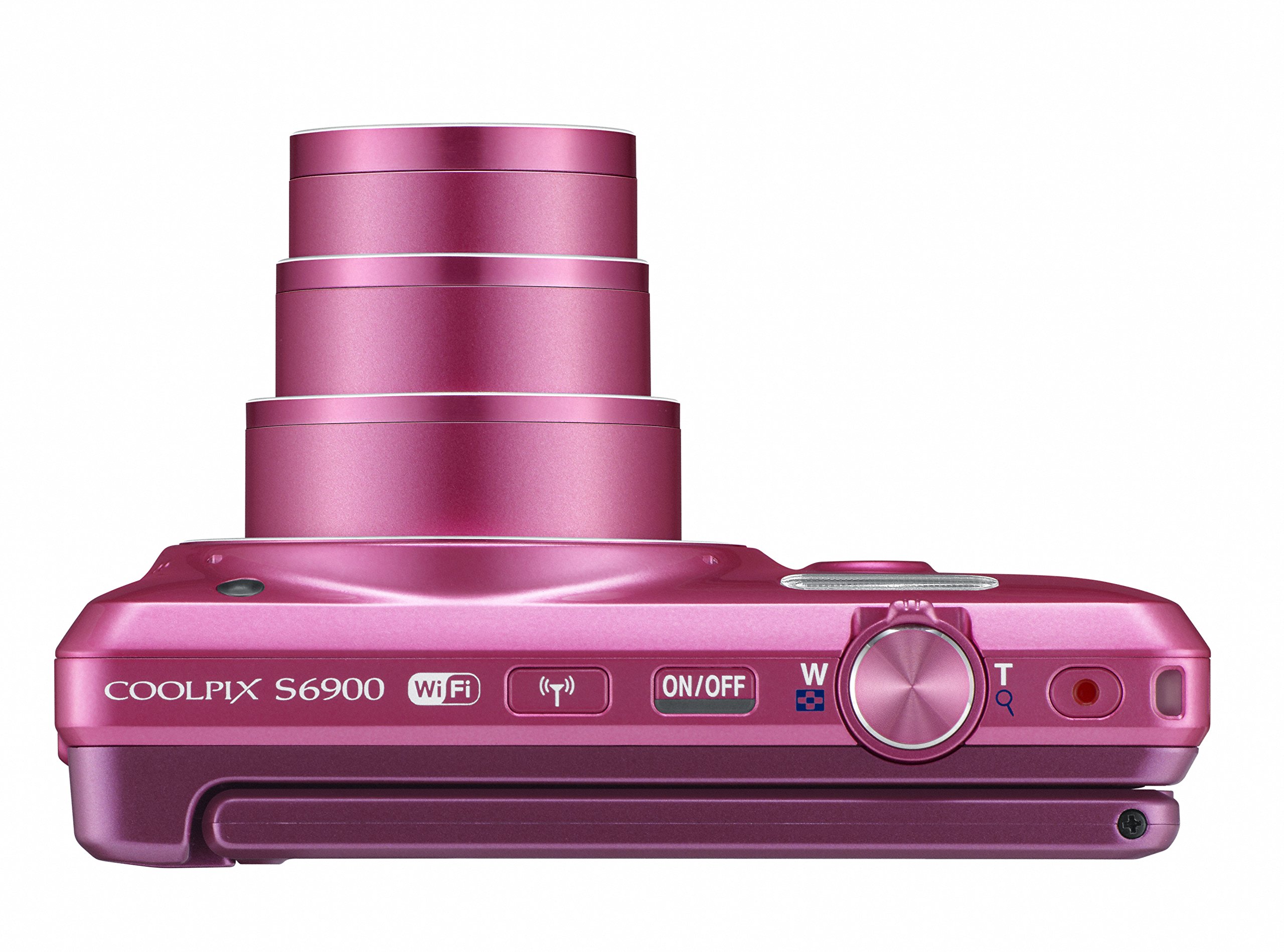 nikon coolpix s6900 16mp digital camera 12x zoom, glossy pink