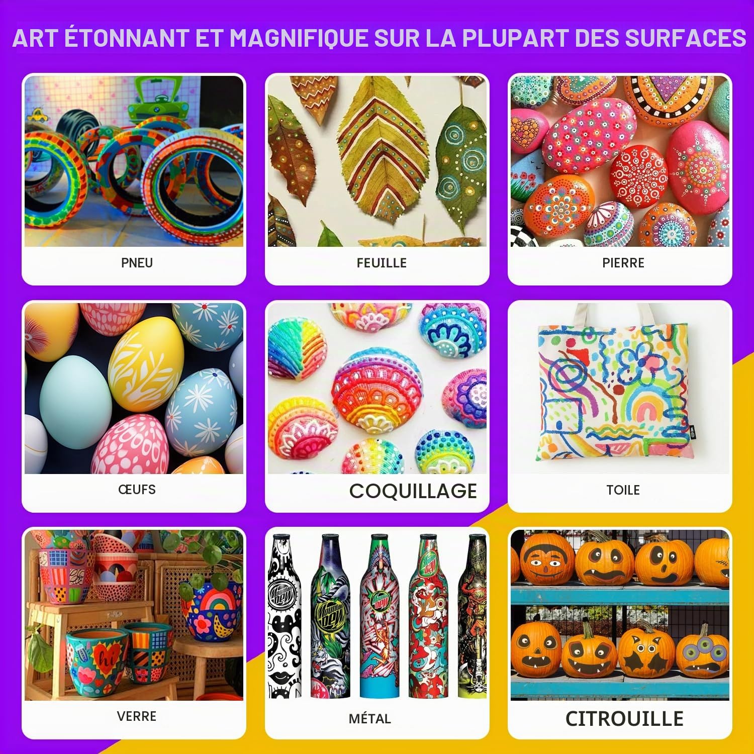 TrendGate 242 Couleurs Feutre Acrylique, Marqueur Peinture Acrylique 240+2