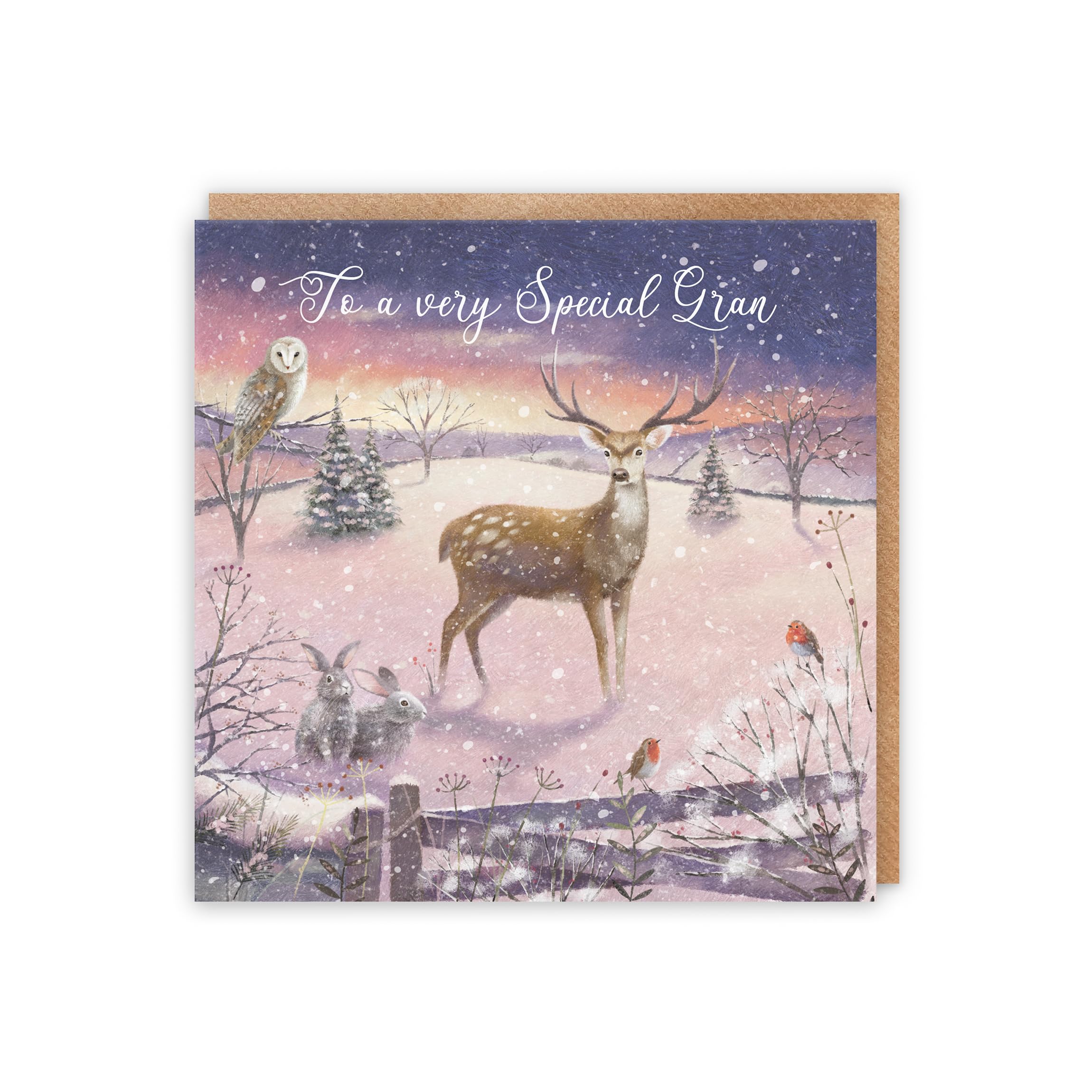 Hunts England - Gran Christmas Card - 'The Stag' - To A Very Special Gran - Card - Milo's Gallery Collection - Christmas Wording Inside - Image 3