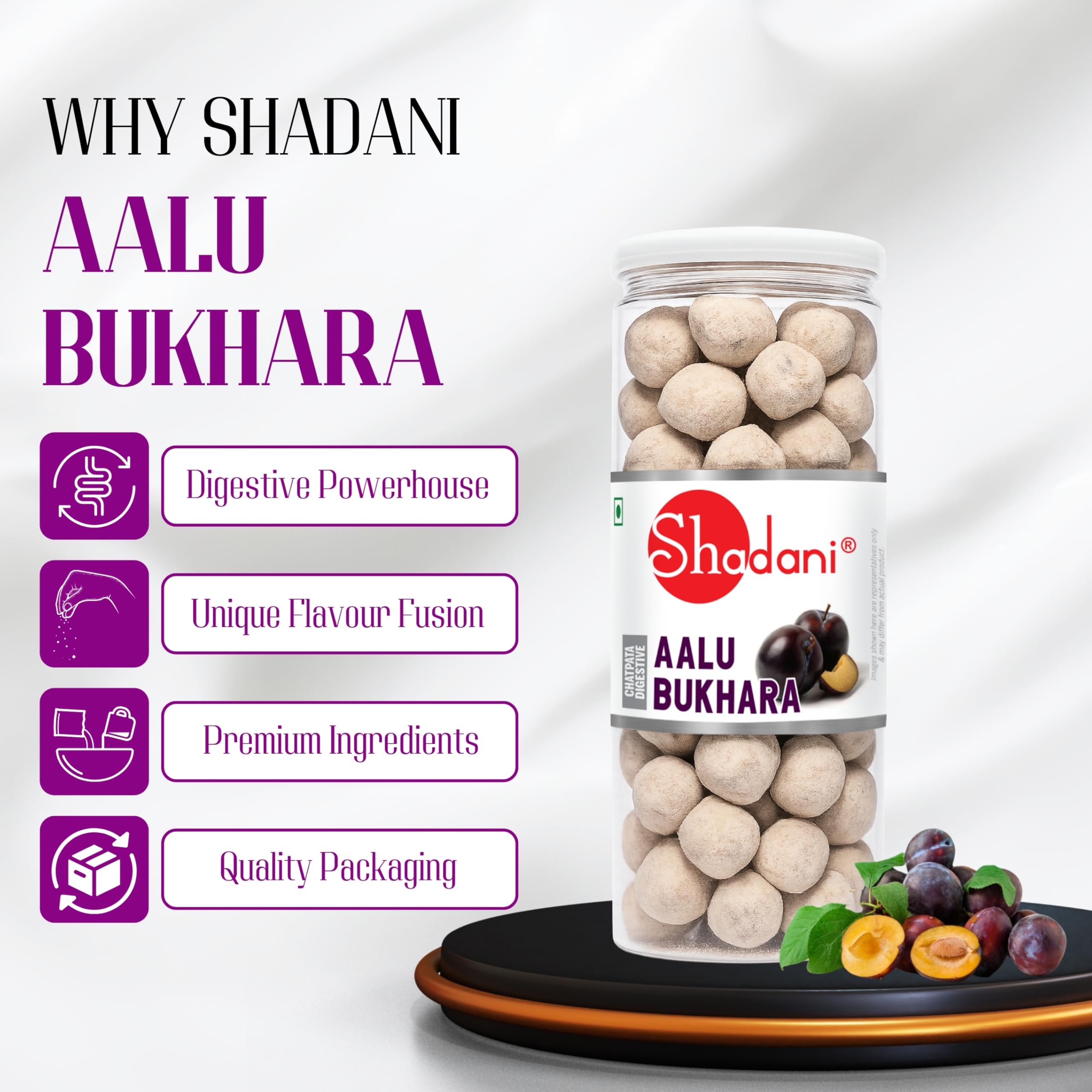 Shadani Aalu Bukhara Can (200g) Pack Of 2| Mango Based Digestive Goli | After Meal Refreshment | Indian Pachak Chura Goli - Image 4 thumbnail