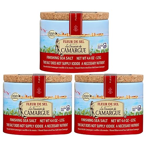 Le Saunier de Camargue Flor de Sel (sal marina), 0.04 oz (paquete de 3)
