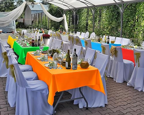 Miniatura 5 de Newwiee 6 manteles de plástico mexicanos coloridos de 54 pulgadas x 65.6 pies, manteles rectangulares de neón del Cinco de Mayo para decoración de