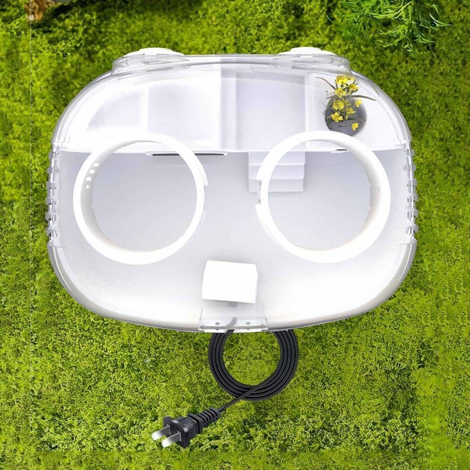 Acuario de tortuga Basking House alimentado por USB, jaula para reptiles, hábitat para tortugas acuáticas con plataforma de descanso, acuario compacto para mascotas para interiores