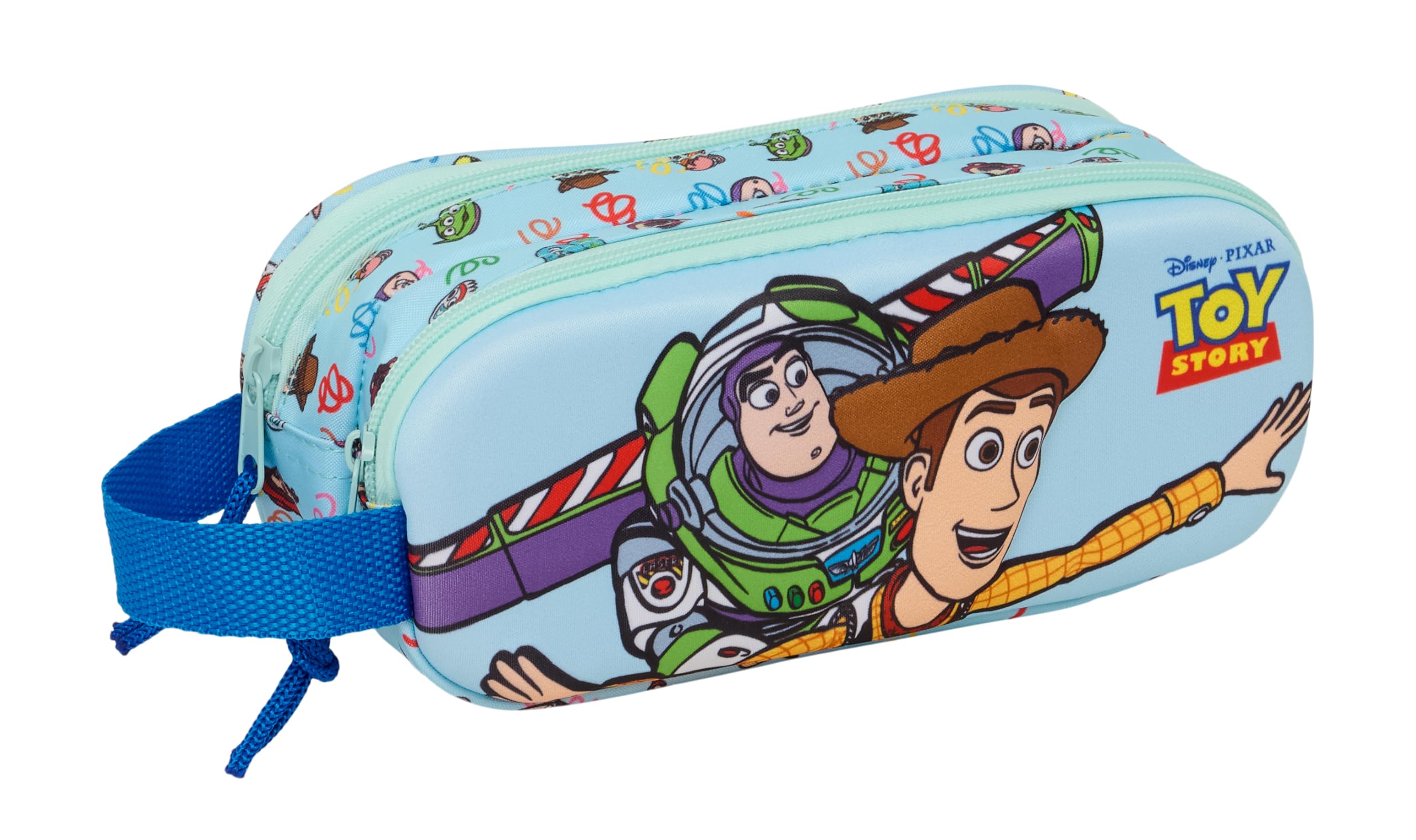 Toy Story – Double 3D Pencil Case, Children's Pencil Case, Ideal for School Age Children, Comfortable and Versatile, Quality and Resistance, 21 x 6 x 8 cm