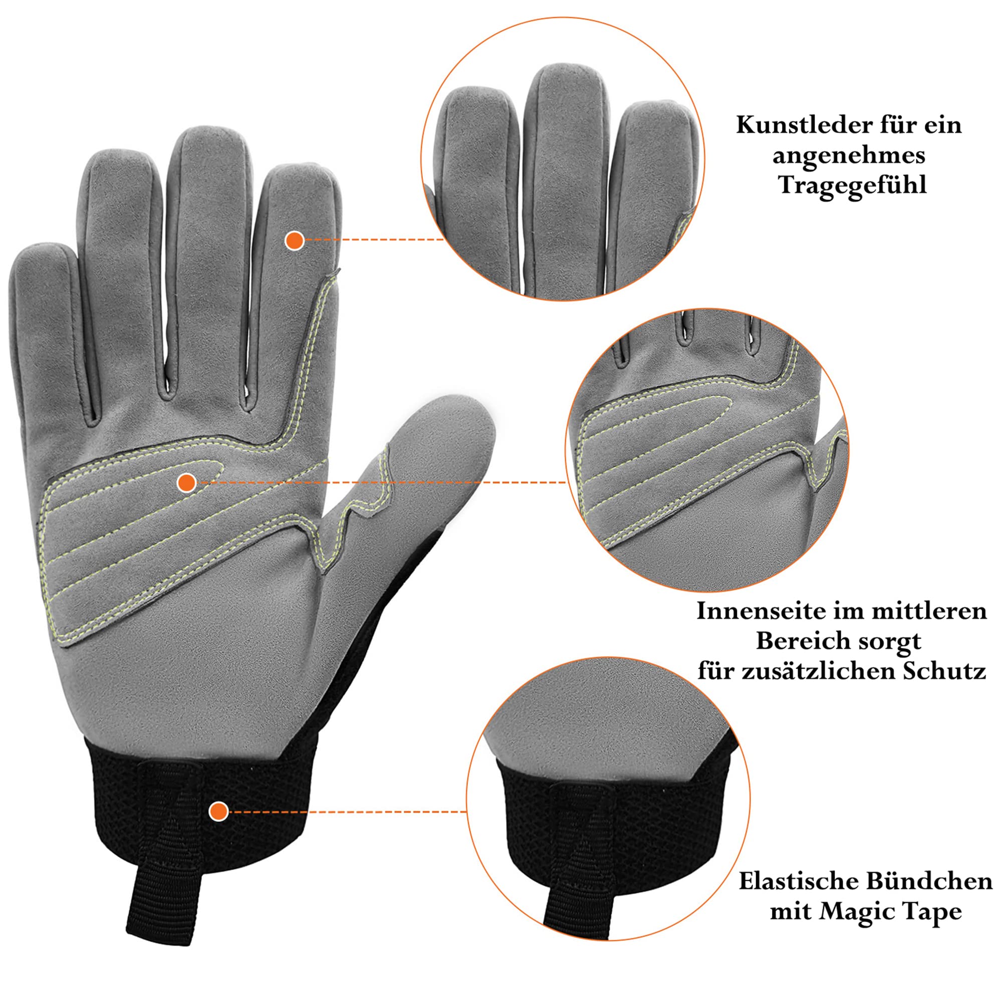 Gants d'Escalade Sauvetage Outdoor, Souples et Durables