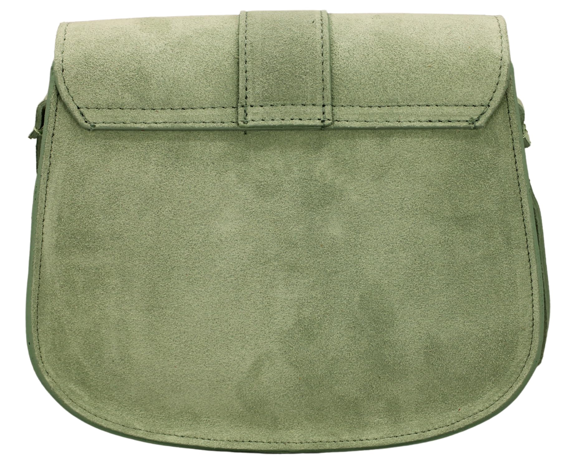 ADEL damska torba na ramię z prawdziwego zamszu ELLEN ręcznie wykonana torba Crossbody Bag 2 przegródki, torba na ramię z regulowanym paskiem skórzanym, wyprodukowano we Włoszech