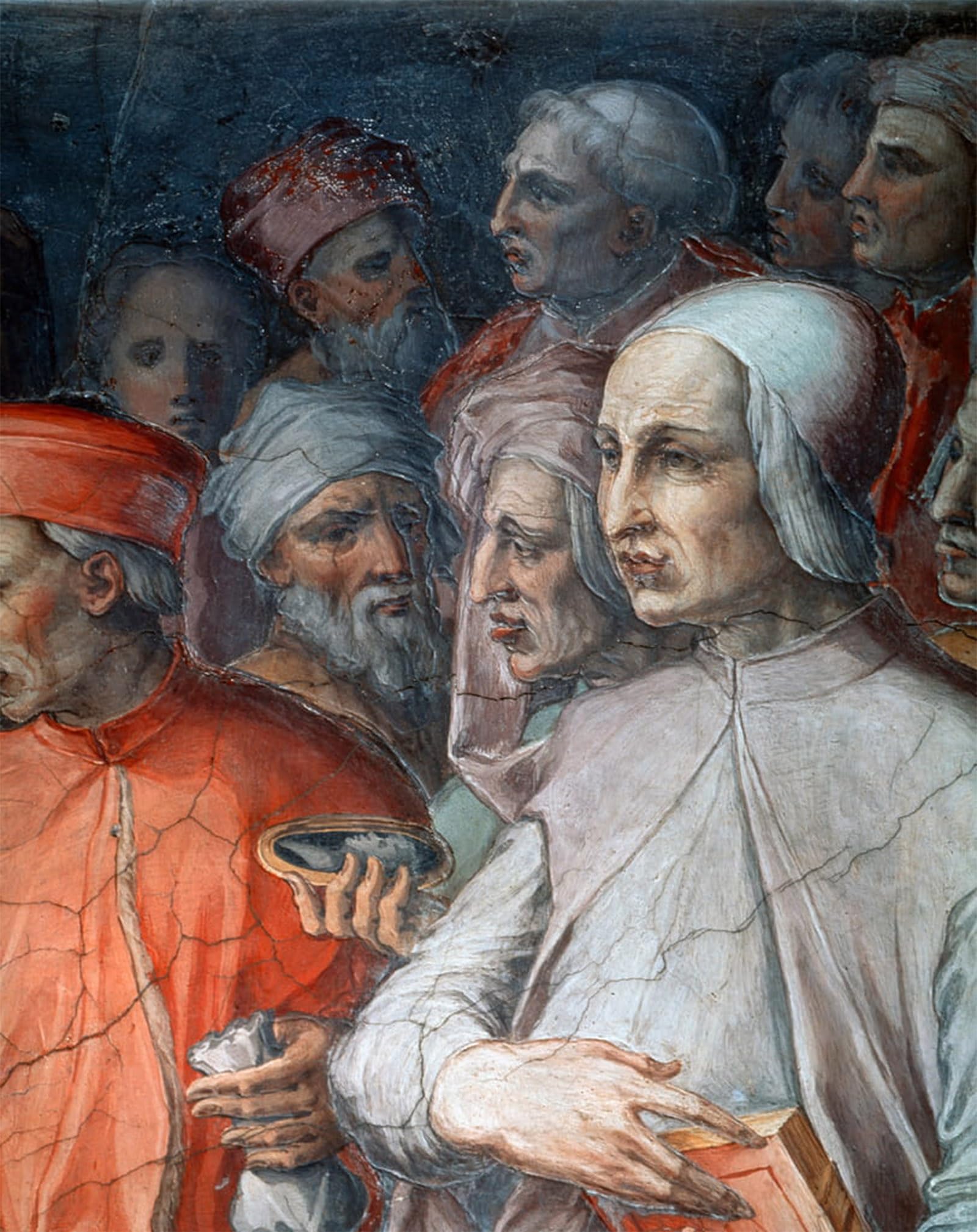 SERENDIPITP Abstract Painting Mural Print Picture Wall Decor Painting Marsilio Ficino Flanked by Giorgio Vasari Vintage Wall Artwork for Home Decor 60x90cm