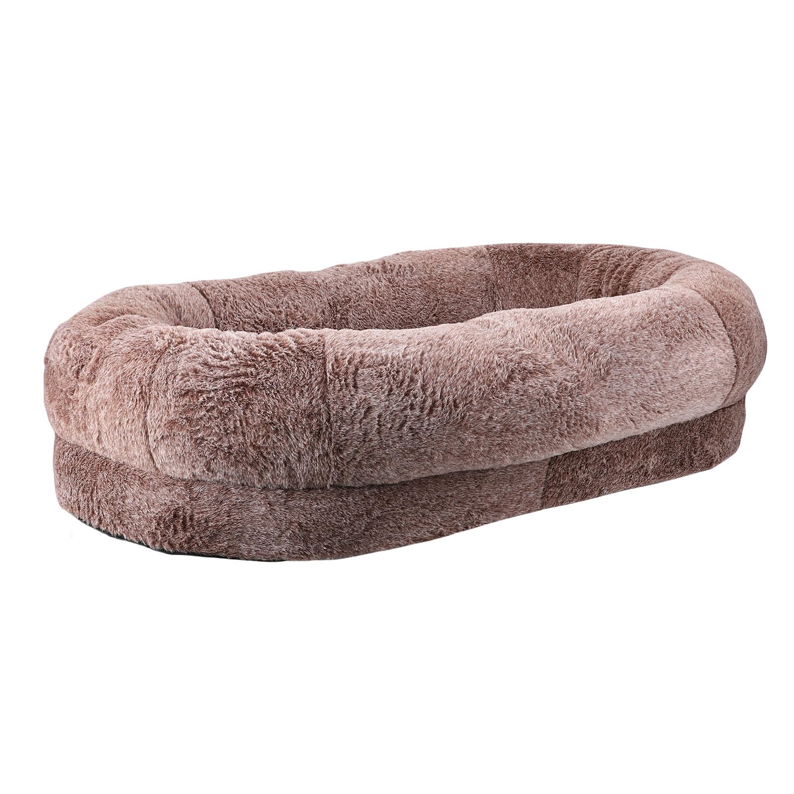 Dioche Legowisko dla Psa Wielkości Człowieka Duża Pluszowa, Zmywalna, Zdejmowana Sofa dla Zwierząt do Salonu Sypialnia Gradalny Kolor Kawy Ergonomiczne Wsparcie Antypoślizgowa Podstawa (135*85*30cm)