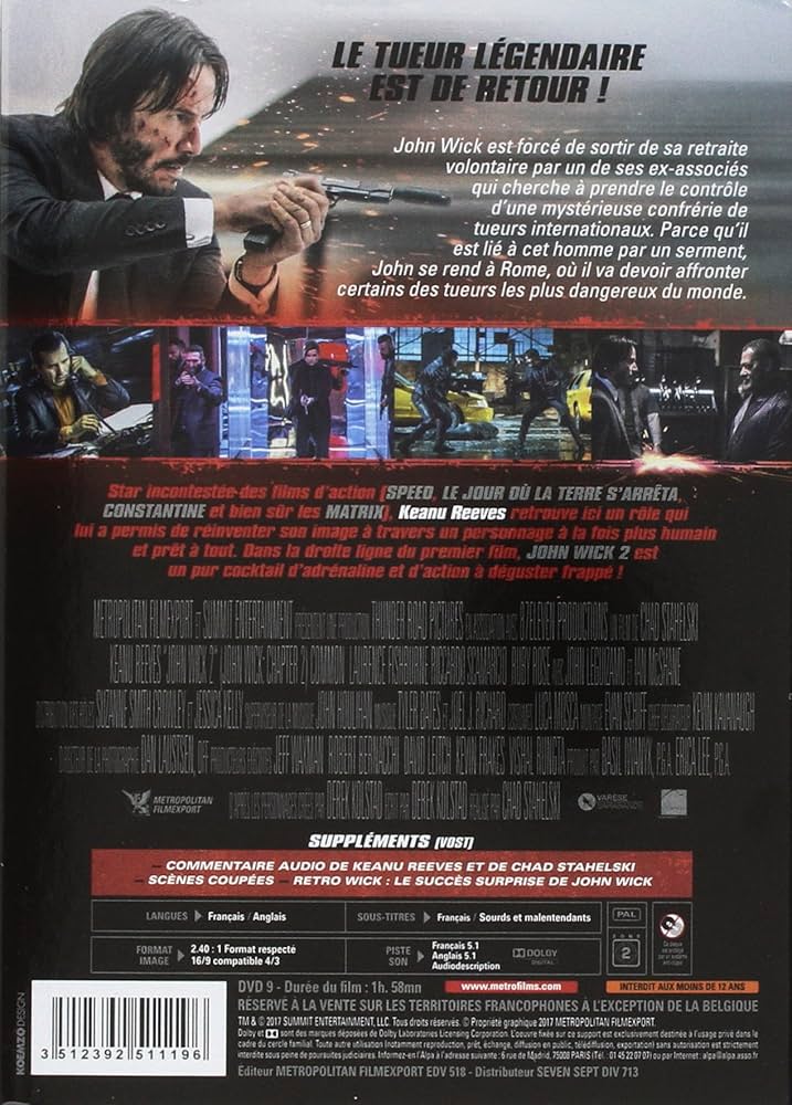 (未使用･未開封品)John Wick: 2-Film Collection [DVD] John Wick: 2-Film Collection - Walmart.com