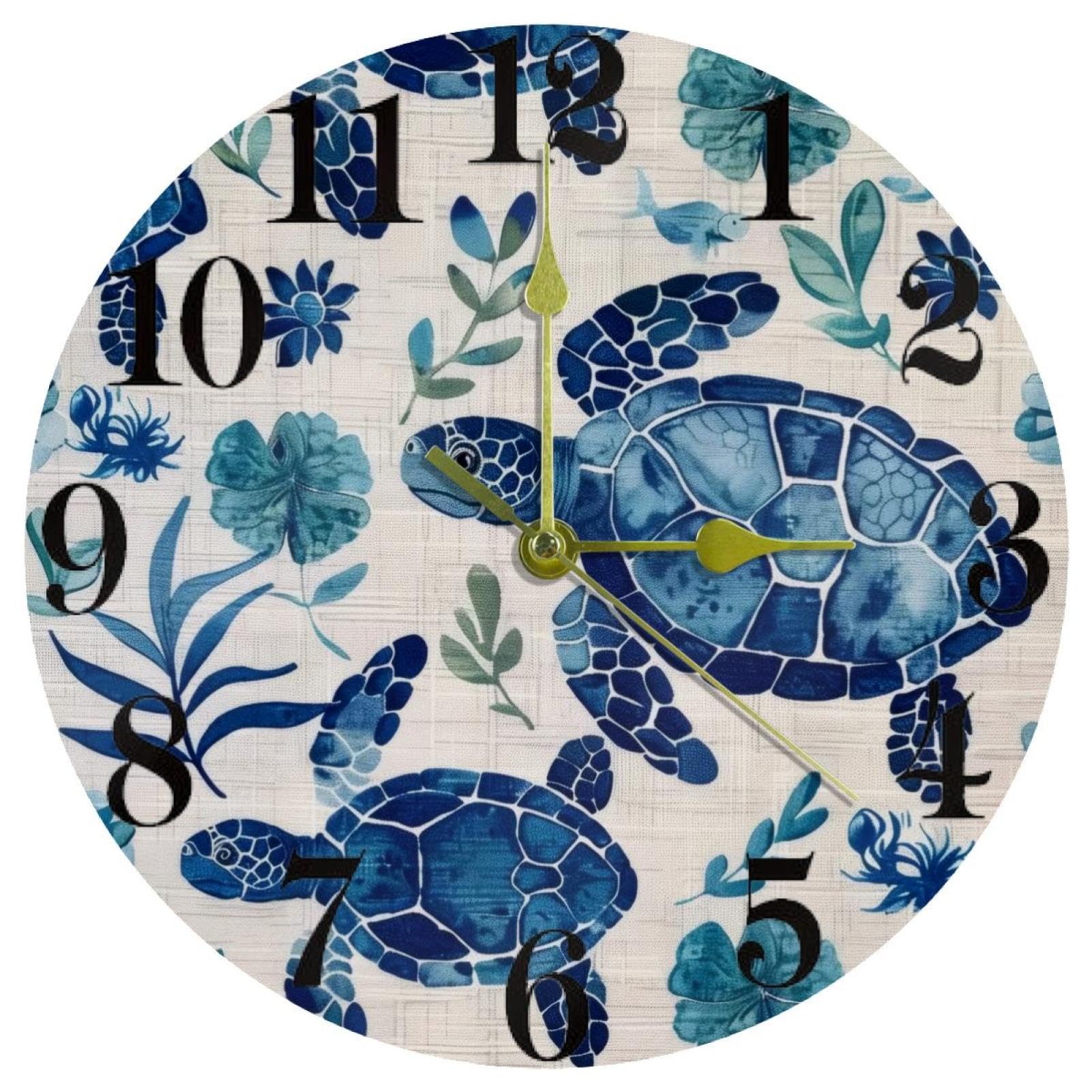 Horloge murale ronde fonctionne à piles avec mécanisme quartz silencieux sans bruit
