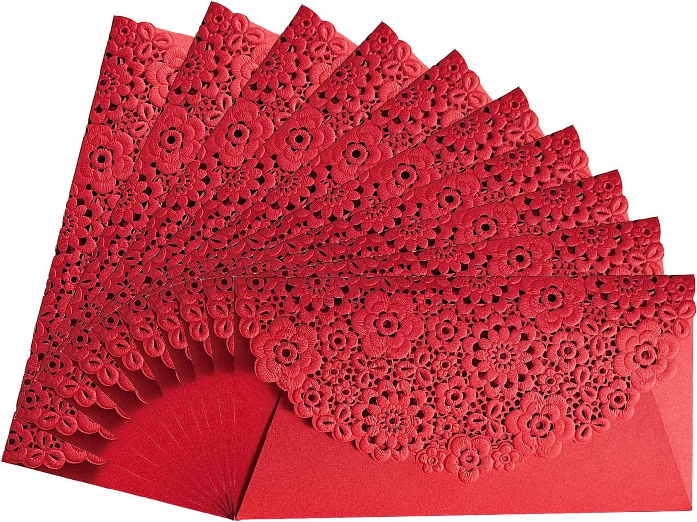 BlueMart10PCS Chinese Red Envelopes Money Pocket Envelope Lucky Money Gift Envelopes Hong Bao Wedding Red Envelopes for B-E 0