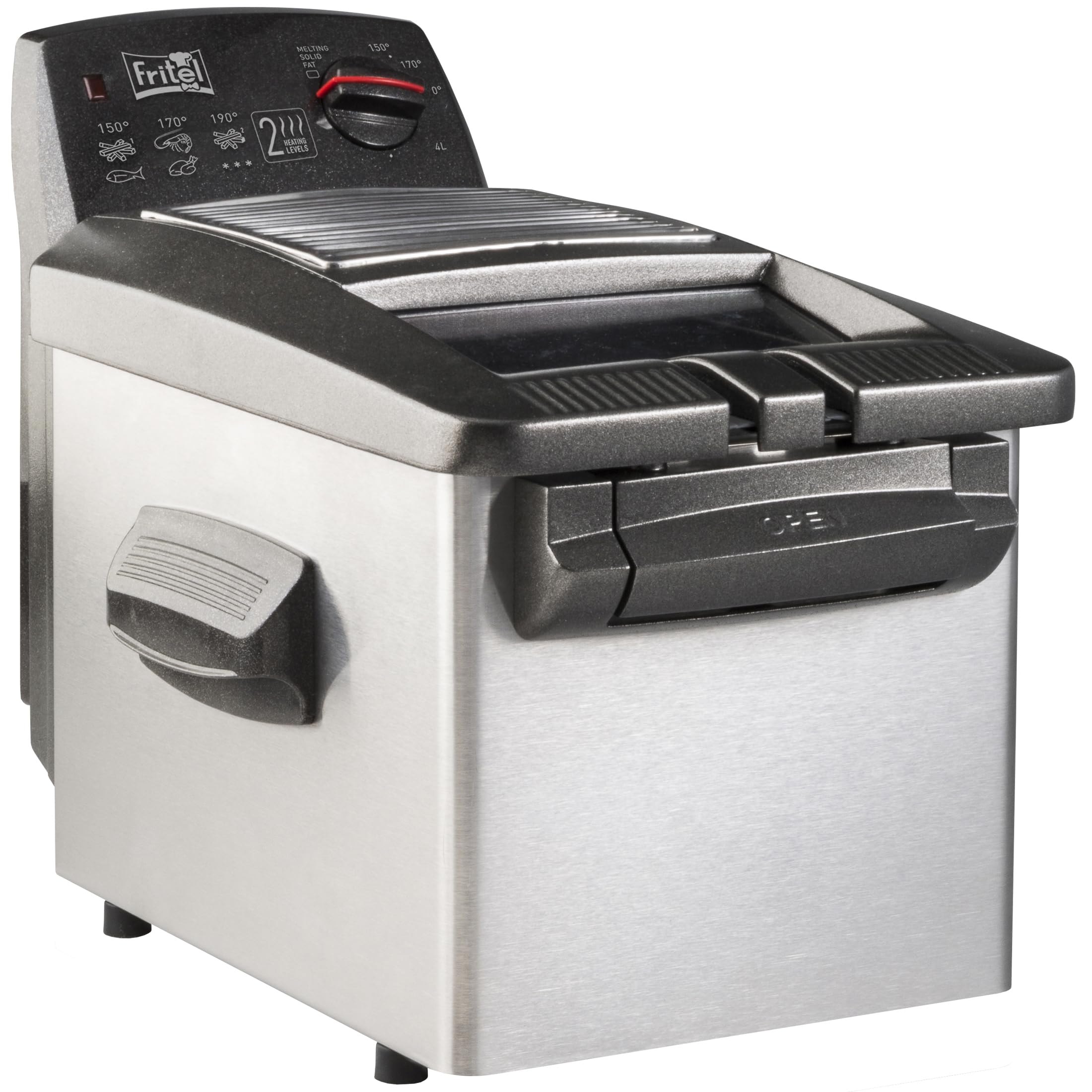 Fritel Friteuse Turbo SF® 4345-4 L - 3200 W - Filtre + Fenêtre de contrôle - 3 à 5 pers. - Couvercle fixe - Huile + graisse solide