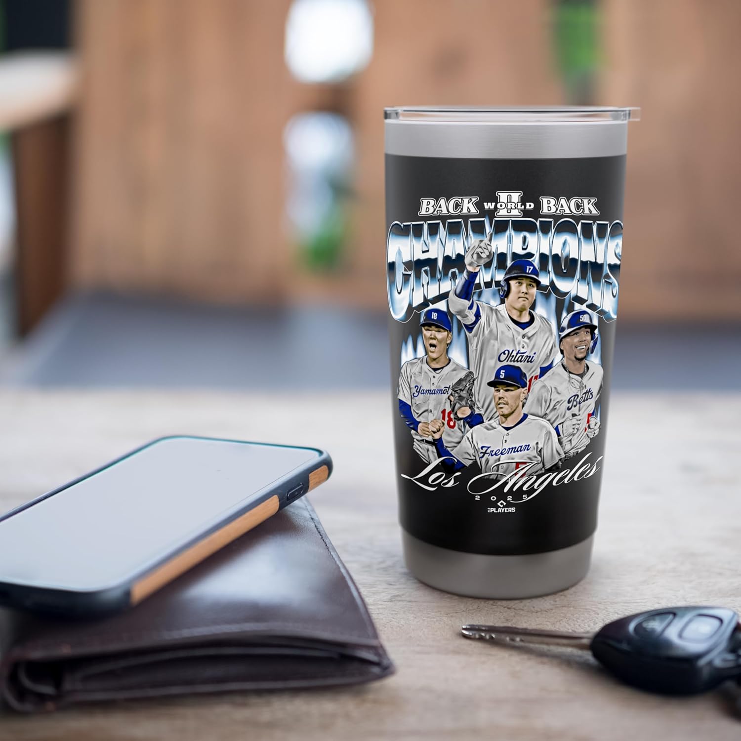 2025 Back to Back World Champions | Los Angeles D LA Series Stainless Steel Insulated Tumbler - Image 7