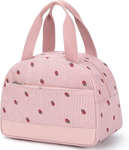 Miniatura 18 de Lonchera para mujer, bolsa de almuerzo aislada a prueba de fugas, bonita lonchera con gran capacidad, contenedor de almuerzo para el