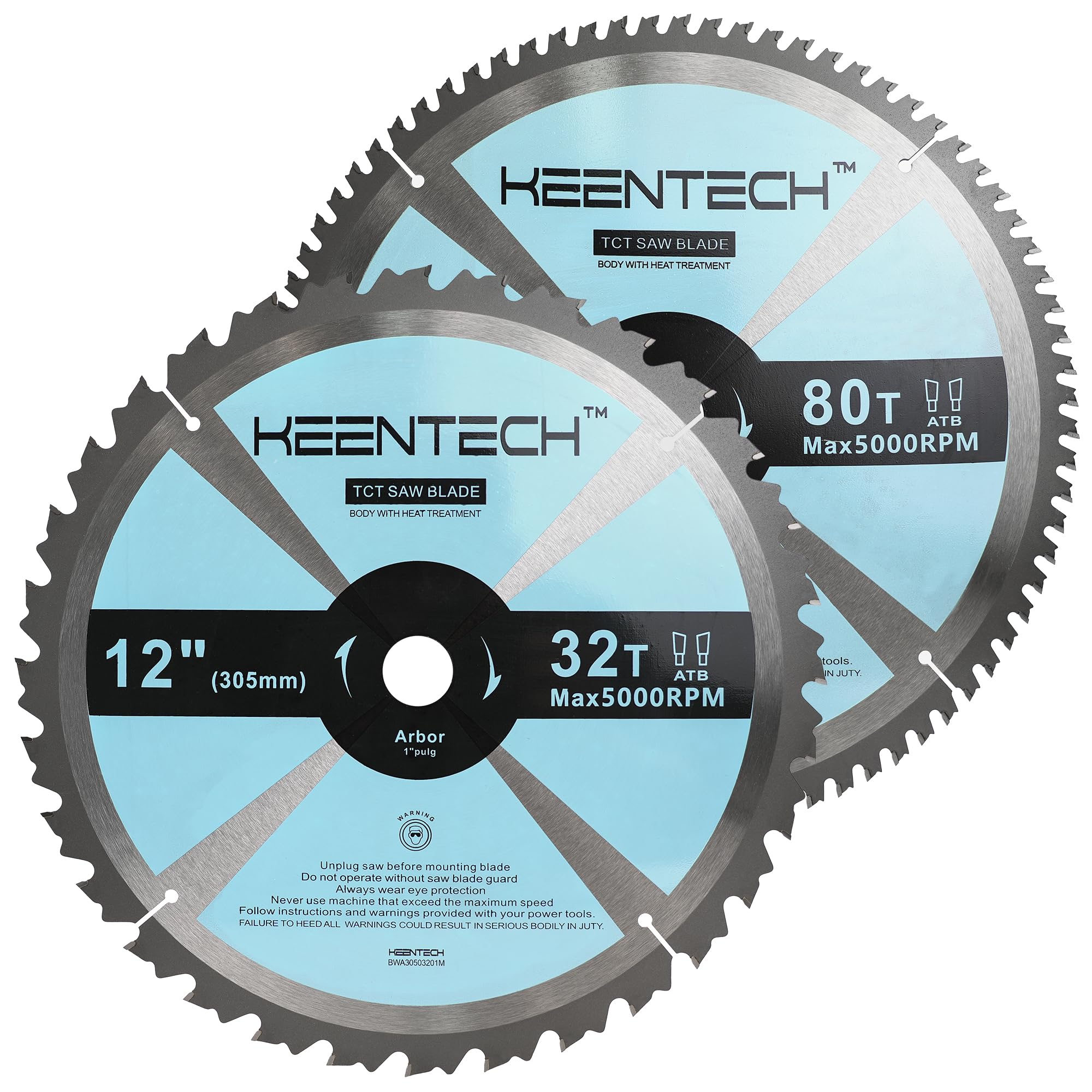 Snapklik.com : KEENTECH 12 Inch Woodworking Miter Saw Blade 32T / 80T ...