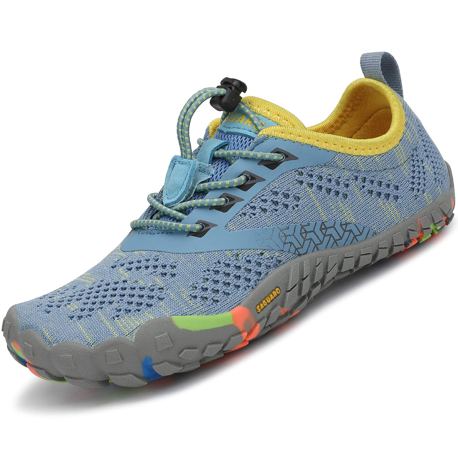 SAGUARO Calzado Descalzos Niños Zapatillas de Trail Niñas Transpirables Minimalistas Zapatillas de Deporte para Exterior Interior, 24-36 EU
