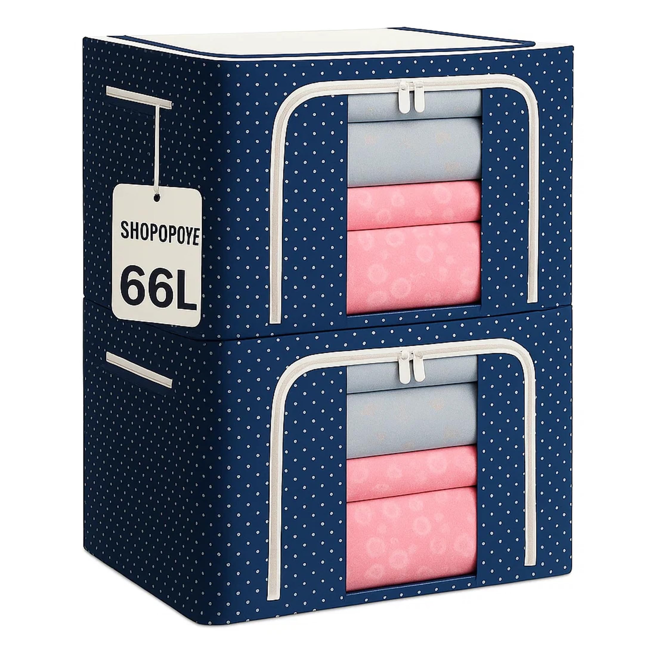 Clothes Storage box for wardrobe- Organisers Storage Box for clothes, foldbable clothes organizer for wardrobe, saree organizer for storage, dress, Almirah, cupboard,steel frame,bedsheets