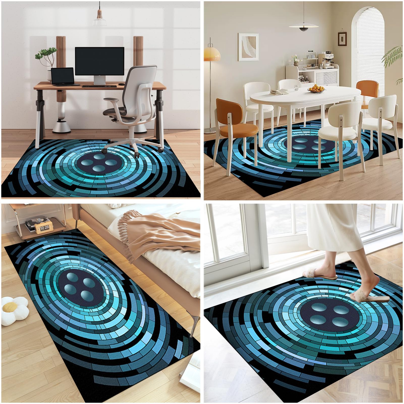 Tappeto Sedia Gaming Tappeto Ufficio Salvapavimento Antiscivolo Ufficio Protettore del Pavimento Tappeto per Sedia con Ruote Tappetino Pavimenti per Parquet e Pavimenti Duri/Piastrelle 140 x 180 cm