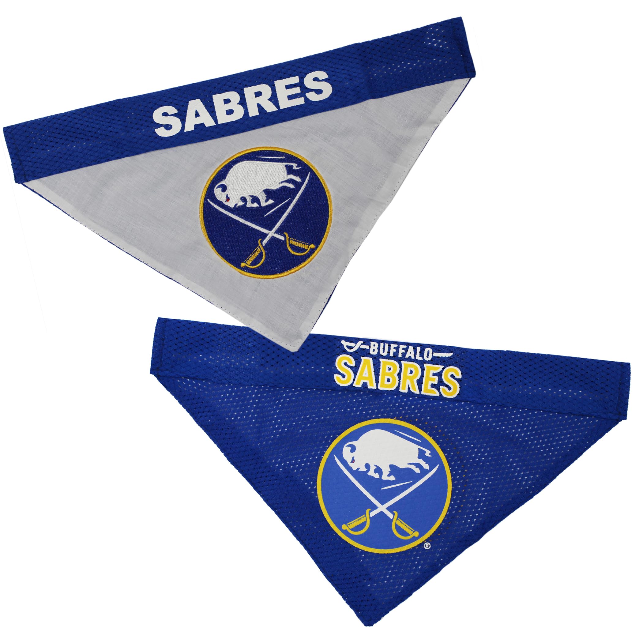 Pets First NHL Buffalo Sabres Bandana for Dogs & Cats, Small/Medium. - Cute & Stylish Bandana! The Perfect Hockey Fan Scarf Bandana, Great for Birthdays Or Any Party! โ image 1