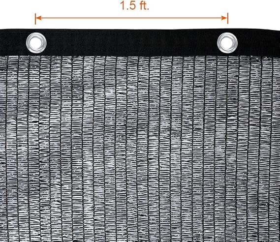 Agfabric 6x12ft Shade Cloth 40% Garden Shades Shade Cloth with Grommets for Garden Patio, Black