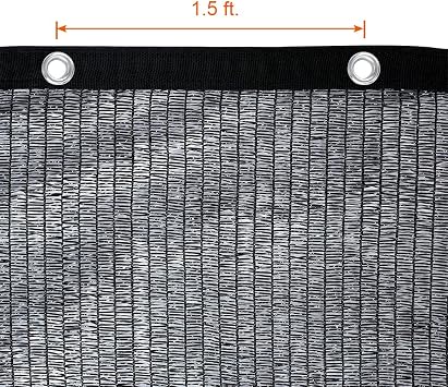 Agfabric 6x12ft Shade Cloth 40% Garden Shades Shade Cloth with Grommets for Garden Patio, Black