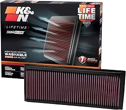 K&N High-Flow Original Lifetime Engine Air Filter: Increase Power: Prem…