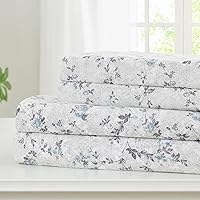 Vista 13 de Modern Threads - Sábanas lisas de microfibra suave, sábanas de microfibra de lujo, incluye sábana encimera, sábana bajera con bolsillos profundos