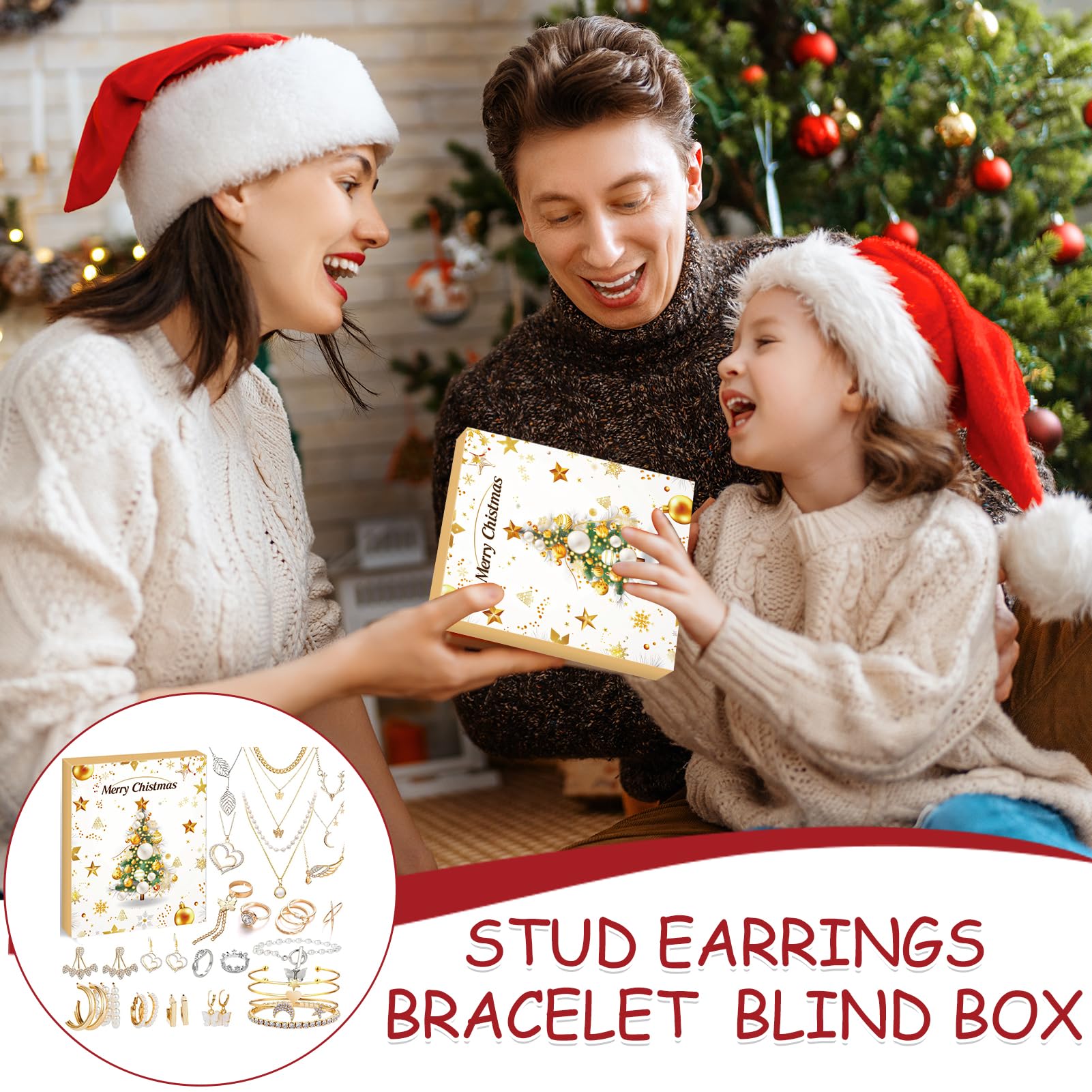 Adventskalender 2025 Frauen Schmuck - 24 Teile Schmuckset Mit Überraschungen