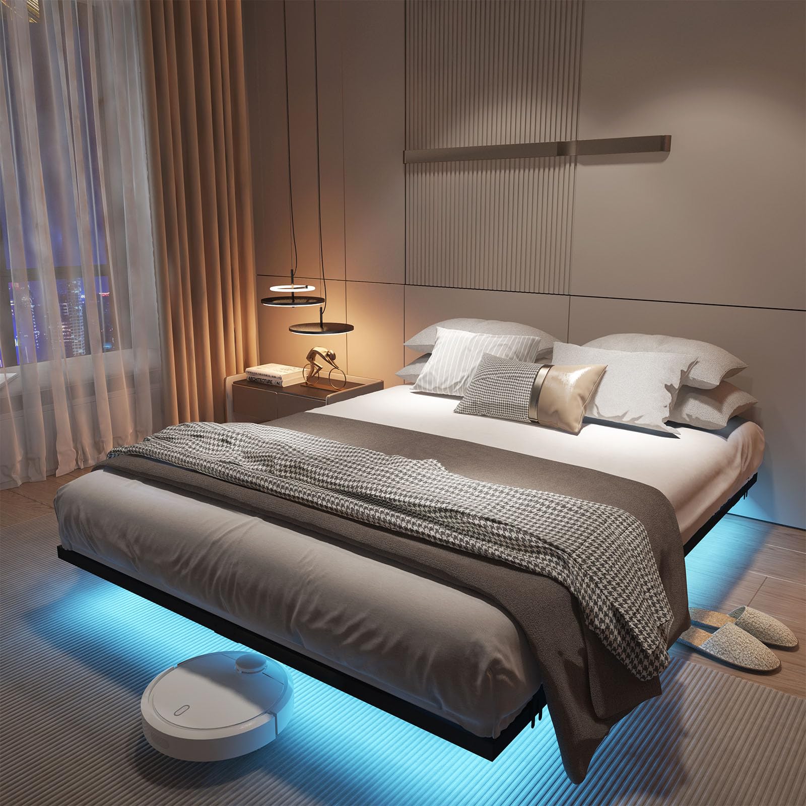 MetalloPro Massivbett 160x200 - Superstabil Bis 1000kg, Quietschfrei & Mit Mega-Stauraum